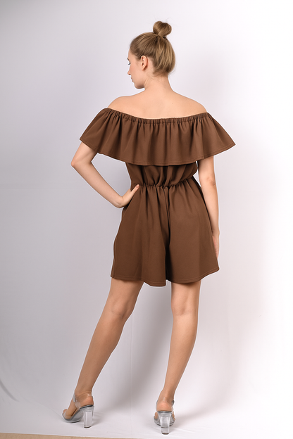 Elasticated Off-shoulder dress