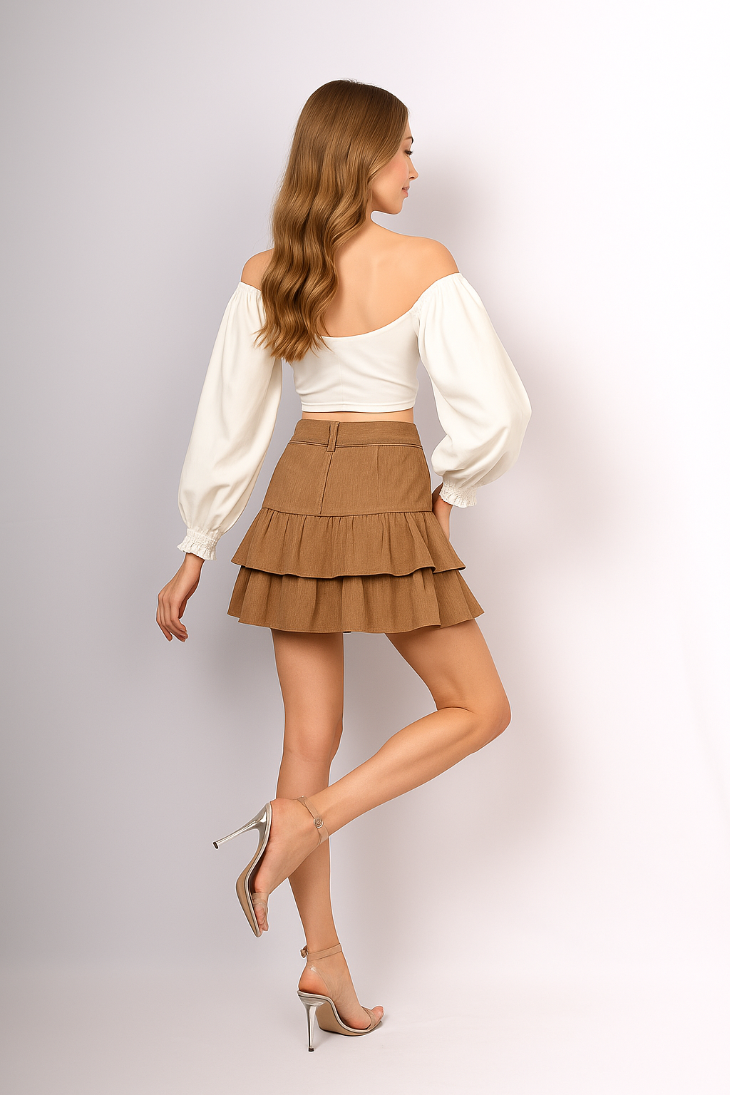 Tiered Ruffle Mini Skirt