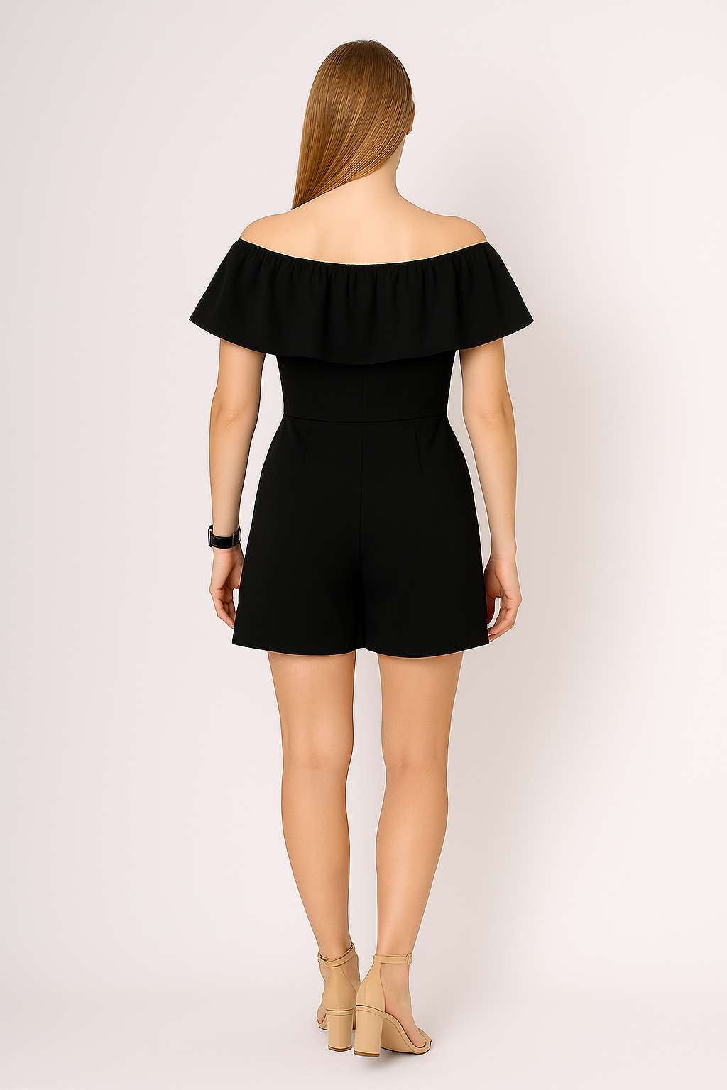 Elasticated Off-shoulder dress
