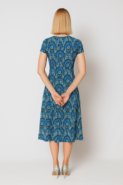 Boho printed Paisley Midi Dress