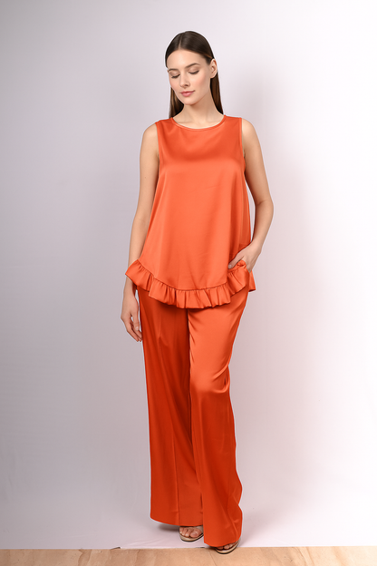 Rust-Orange Co-ord Set