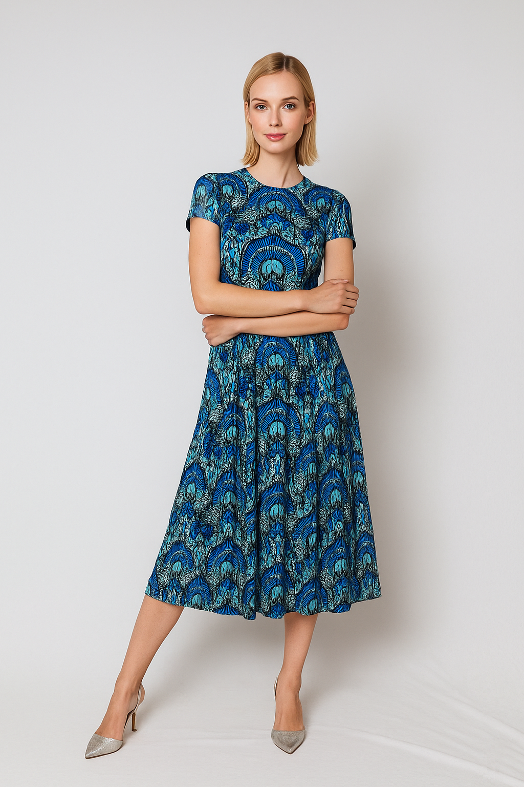 Boho printed Paisley Midi Dress