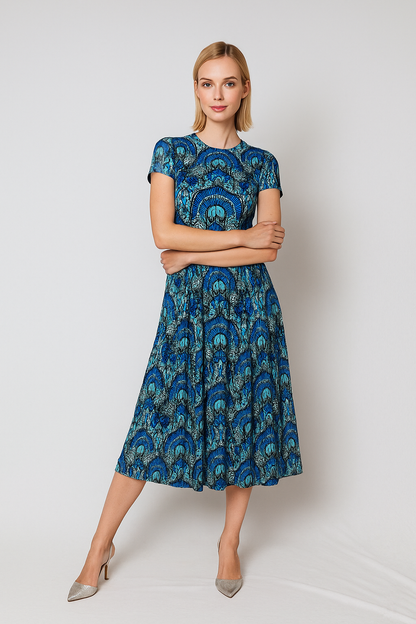 Boho printed Paisley Midi Dress