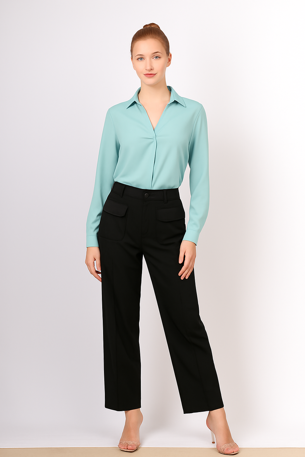 Soft Blue Formal Shirt for Women