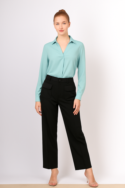 Soft Blue Formal Shirt for Women