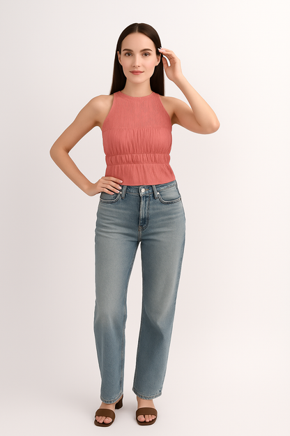 Halter Neck Sleeveless Top