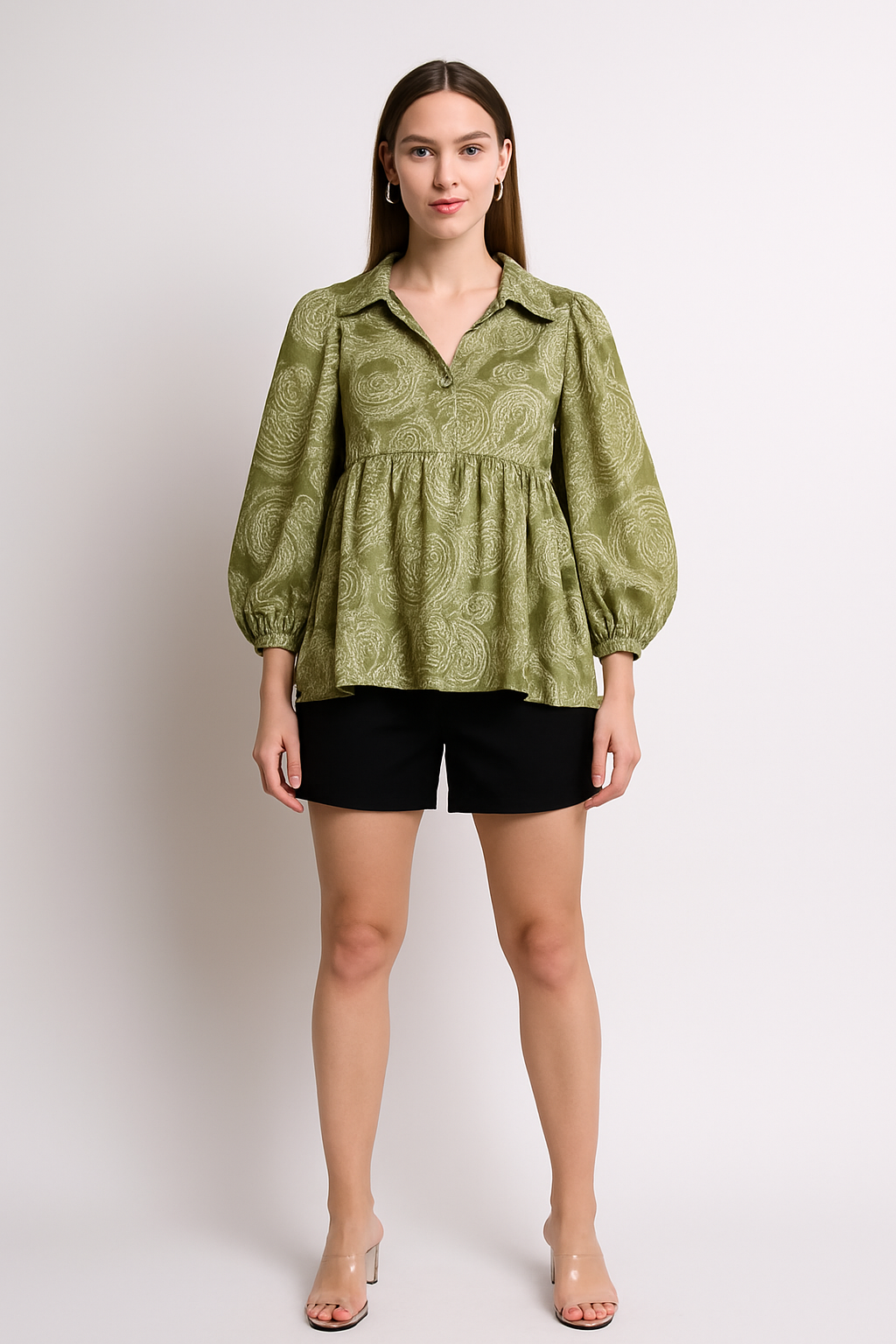 Floral Flared Tunic Top