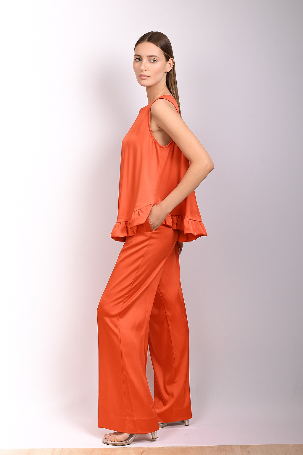 Rust-Orange Co-ord Set