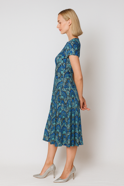 Boho printed Paisley Midi Dress