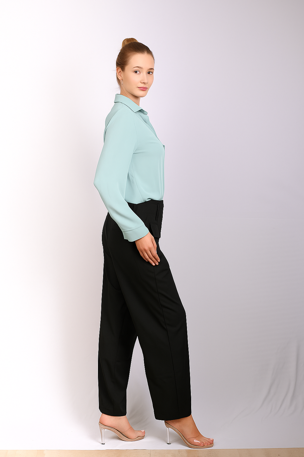 Soft Blue Formal Shirt for Women