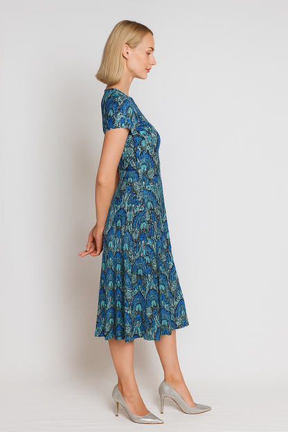 Boho printed Paisley Midi Dress