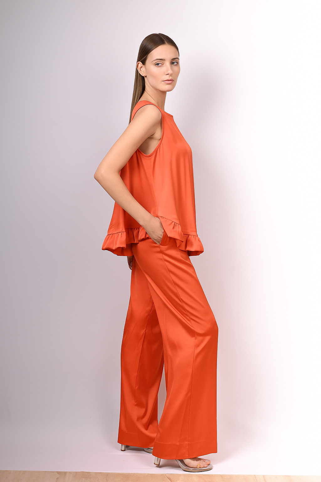 Rust-Orange Co-ord Set